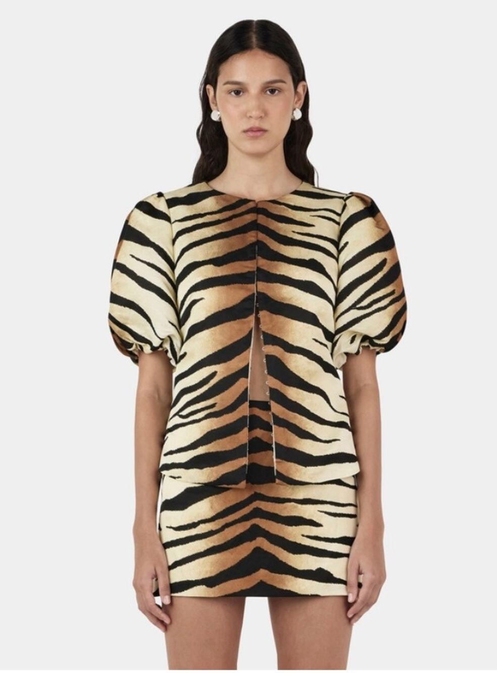 NWT Hansen & Gretel Teller Mini Skirt in Tiger Sz. XS